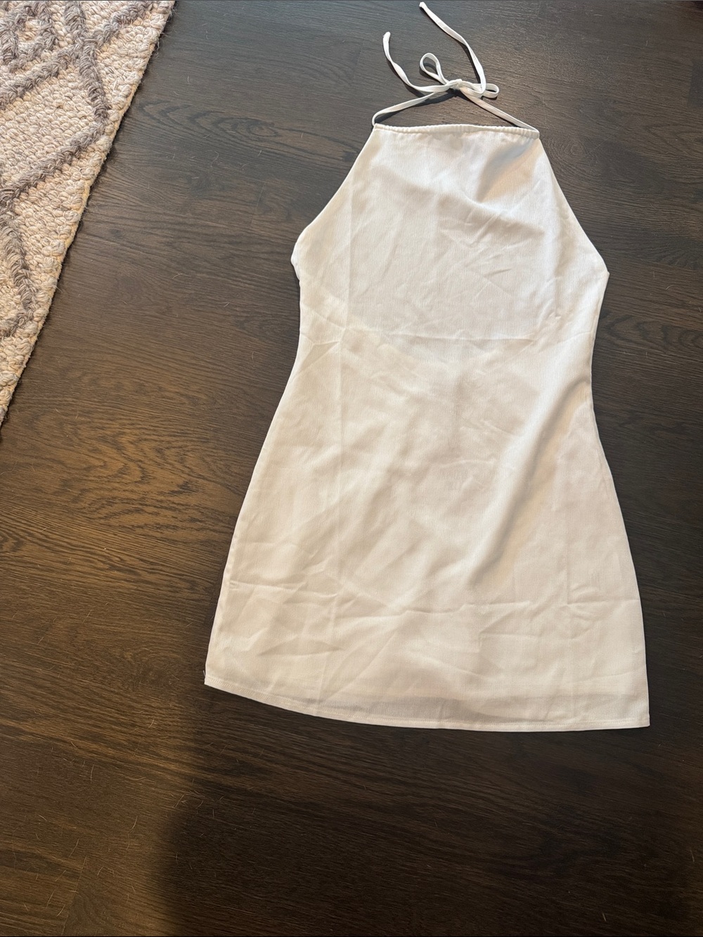 Princess Polly White Halter Mini Dress